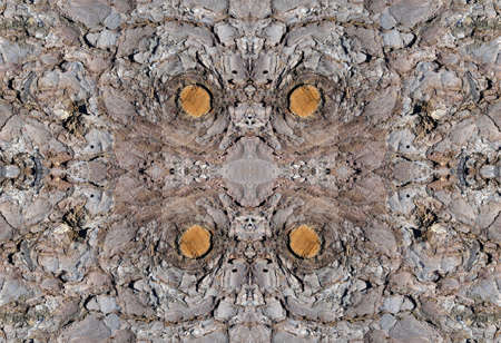 Seamless pattern of natural tree bark with knots.