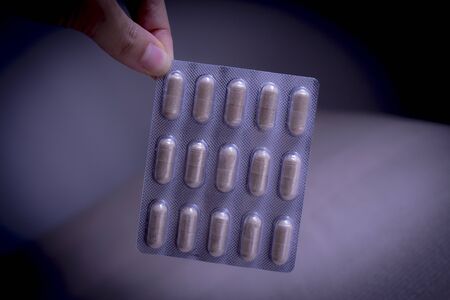 Transparent nature of tablet capsules.の写真素材