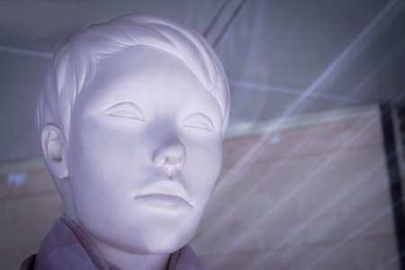 Standard mannequin portrait with serious expressionの写真素材