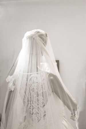 Standard dummy back with wedding dress