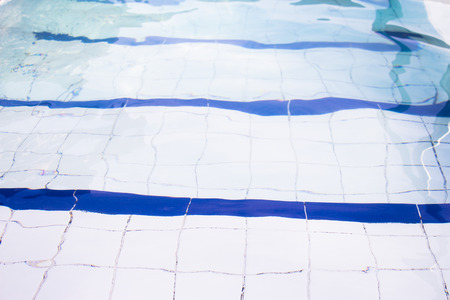 Summer pool. No people. Relaxed atmosphere