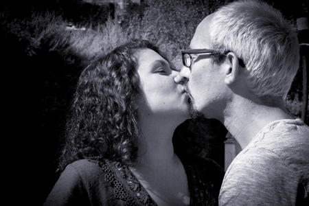 Man and woman kissing. Expression of loveの写真素材