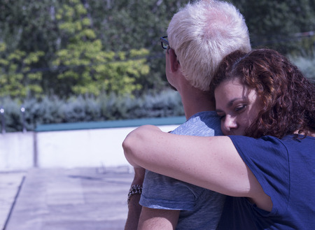 Man and woman embracing. Expression of loveの写真素材