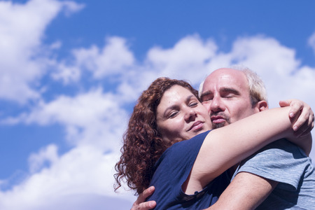 Man and woman embracing. Expression of love
