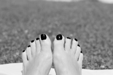 Barefoot woman feet