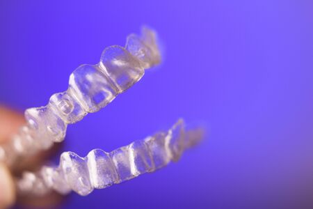 Transparent dental orthodontics for adults and childrenの写真素材