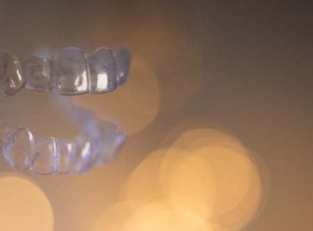 Transparent dental orthodontics for adults and childrenの写真素材