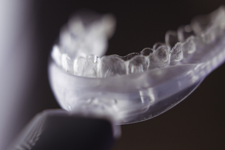 Vibrating dental device with invisible orthodonticsの写真素材