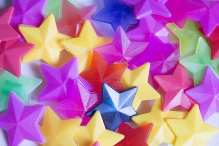 Colorful plastic starsの写真素材