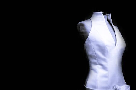 Mannequin with white basic wedding dressの写真素材