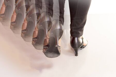 Woman dancing with salsa sandalsの写真素材