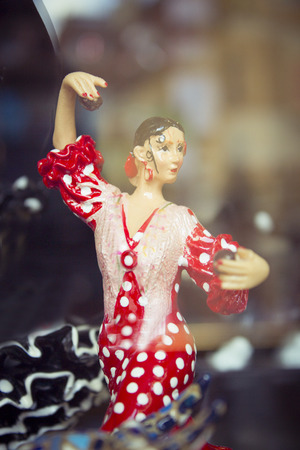 Mannequin of woman dancing sevillanasの写真素材