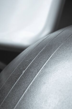 Gray ball and yoga chair partの写真素材
