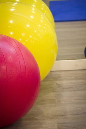 Colored balls for gymnastics and pilates classesの写真素材