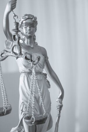 White female statue symbol of justice Themis. This figure has not specific author, no model release needed.の写真素材