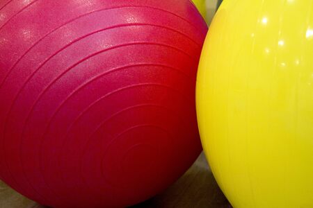 Colored balls for gymnastics and pilates classesの写真素材