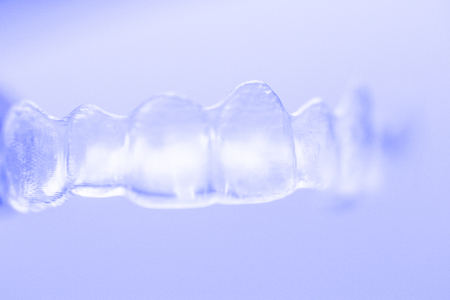 Dental aligner. Invisible dental orthodonticsの写真素材