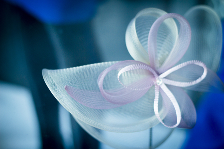 Decoration for the hairstyle of a woman as a wedding guestの写真素材