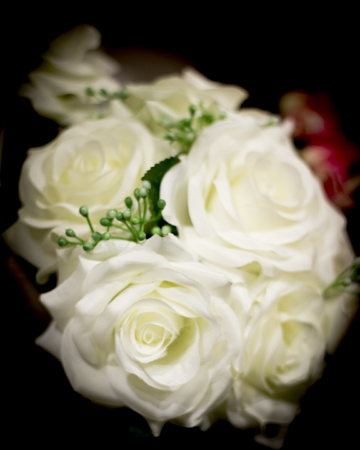 Varied flowers of colors for wedding decoration. No peopleの写真素材