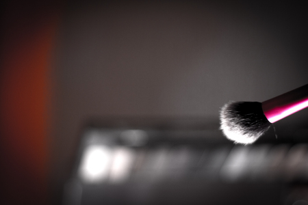 Brush for makeup and eyeshadows. Copy spaceの写真素材