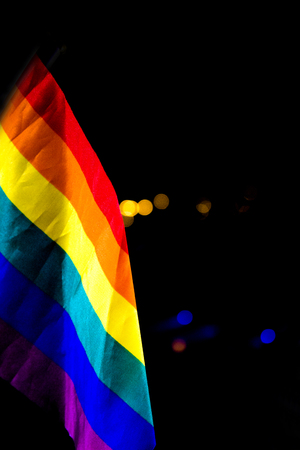 Flag of gay symbol colorines. No peopleの写真素材