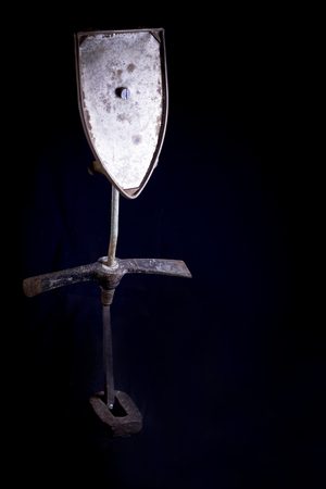 Modern sculpture made with recycled materials.  Similar to human emotions and gestures.の写真素材