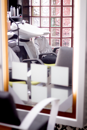 Beauty salon head wash. No peopleの写真素材