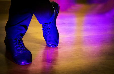 Feet dancer dancing salsa. Copy spaceの写真素材