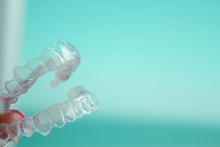Teeth splint for correction of dental positionの写真素材