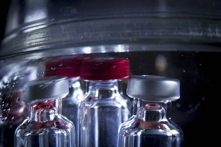 Empty vial without laboratory medicineの写真素材