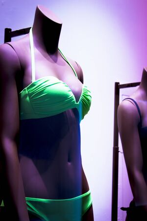 Color female mannequin in swimsuit. No peopleの写真素材