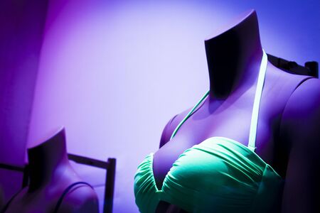 Color female mannequin in swimsuit. No peopleの写真素材