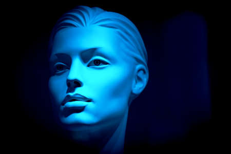 Female portrait of a standard mannequin. No peopleの写真素材
