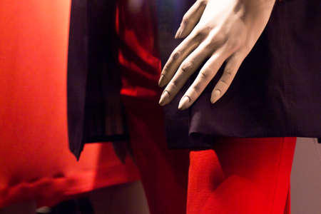 Womans hand of a mannequin. No people. Copy spaceの写真素材
