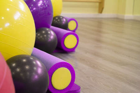 Equipment for gymnastics and pilates exercisesの写真素材
