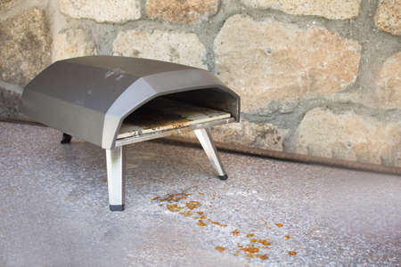 Small gas oven to make homemade pizzas. not peopleの写真素材