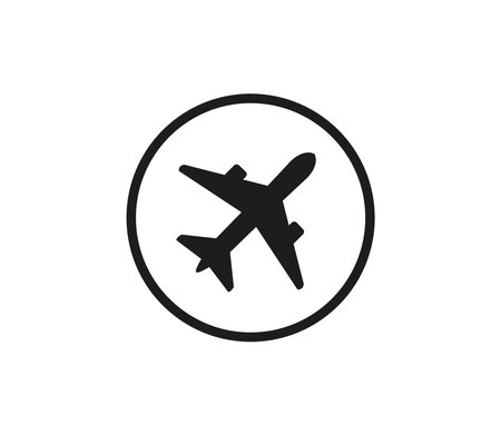 Airplane Icon Vector Silhouette Design Editable Resizable EPS 10のイラスト素材