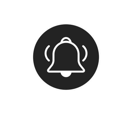 Bell Icon Notification Vector Illustration Design Editable Resizable EPS 10のイラスト素材