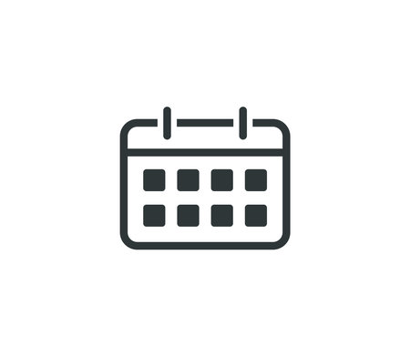 Calendar Icon Flat Vector Illustration Design Editable Resizable EPS 10のイラスト素材