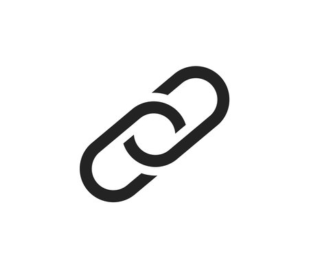 Chain Link Icon Vector Illustration Design Editable Resizableのイラスト素材