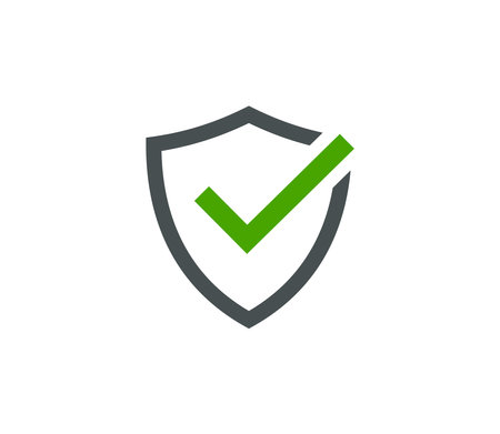 Shield Check Mark Icon Vector Illustration Design Editable Resizable EPS 10のイラスト素材