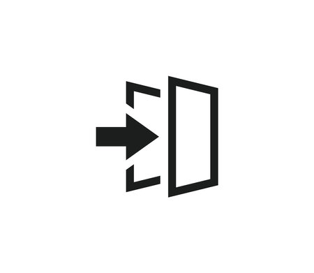 Exit Door Icon Mark Vector Illustration Design Editable Resizable EPS 10のイラスト素材