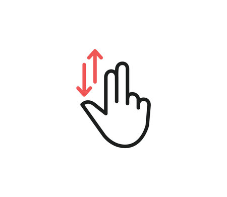 Hand Touch Gesture Icon Vector Illustration Design Editable Resizable EPS 10のイラスト素材
