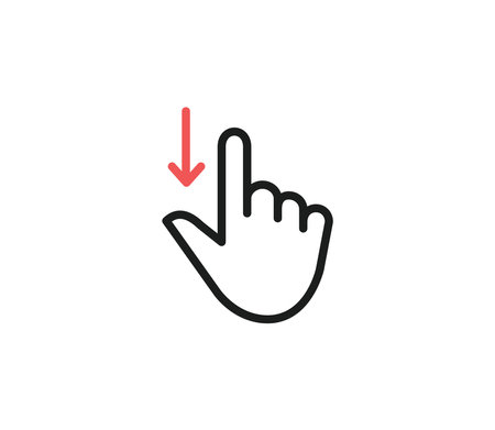 Hand Touch Gesture Icon Vector Illustration Design Editable Resizable EPS 10のイラスト素材