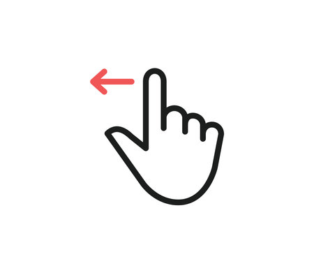Hand Touch Gesture Icon Vector Illustration Design Editable Resizable EPS 10のイラスト素材