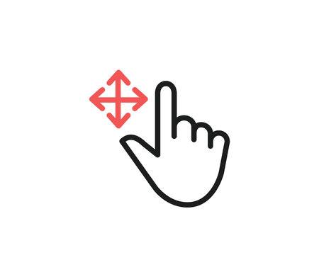 Hand Touch Gesture Icon Vector Illustration Design Editable Resizable EPS 10のイラスト素材