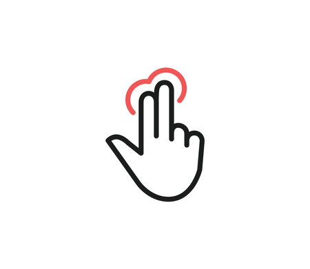 Hand Touch Gesture Icon Vector Illustration Design Editable Resizable EPS 10のイラスト素材