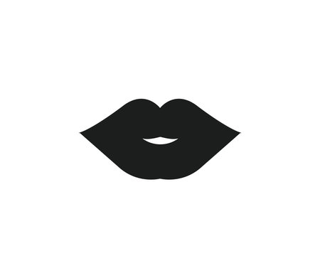 Lips Icon Flat Vector Illustration Design Editable Resizable EPS 10のイラスト素材