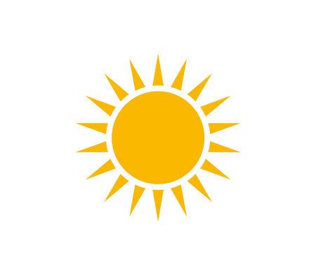 Sun Icon Flat Vector Illustration Design Editable Resizable EPS 10のイラスト素材