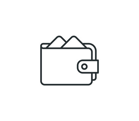 Wallet Icon Flat Vector Illustration Design Editable Resizable EPS 10のイラスト素材